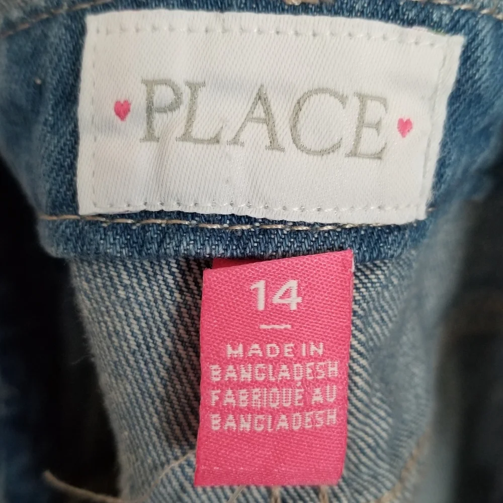 NWT The Children's Place Denim Skirtalls Size 14